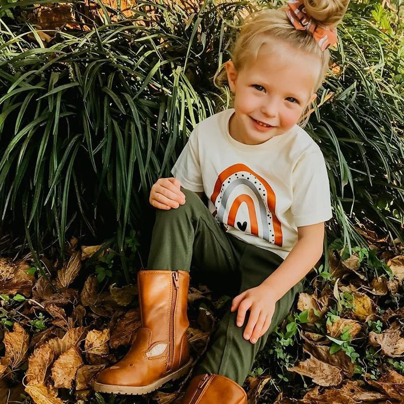

Summer Children's Clothes Short Sleeve T-shirt Kids' Girls' baby Boys' Casual Cotton Tops 1-8Y Ranbow Children's T-Shirt