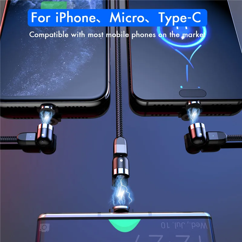 Магнитный кабель TKEY Micro USB для iphone xiaomi mi 9 10pro Android быстрая зарядка на магните
