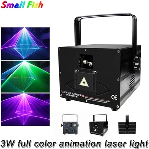 Сценический светильник DMX512 с полноцветным анимационным лазерным узором светильник сценическое освещение с звуковым управлением для диджея, дискотеки, вечеринки, бара, клуба, 3 Вт