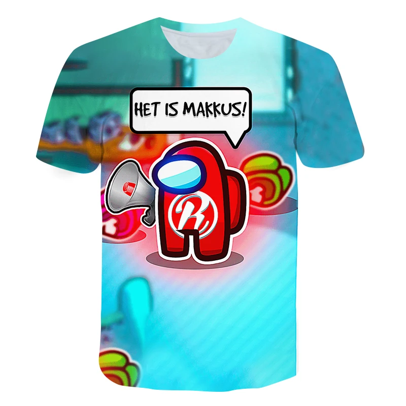 

New 3D Among Us Kids T-Shirt Print Girls Funny Clothes Boys Costume Children 2021 Summer Tops Hot Game Kids Clothes Baby Tshirts