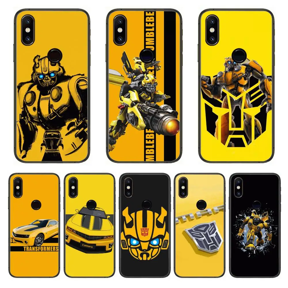 Transformers bumblebee   Phone Case For xiaomi M2 C3 X3 F2 Lite NFC 6 5 x Poco k30 Pro Anime Black Cover Silicone Back Pretty