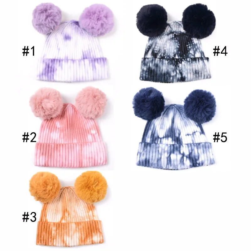 Персонализированная шапка для женщин из шерсти кролика с узорами, вышивкой и кастомным именем на зиму с помпоном.