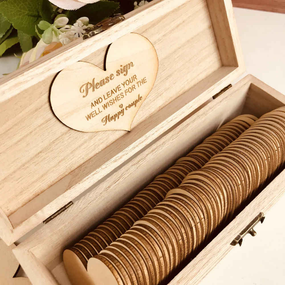 

Personalised Wedding Guest Book Rustic Wood Wedding Guestbook Keepsake Box Wedding Memory Box Rustic Gift