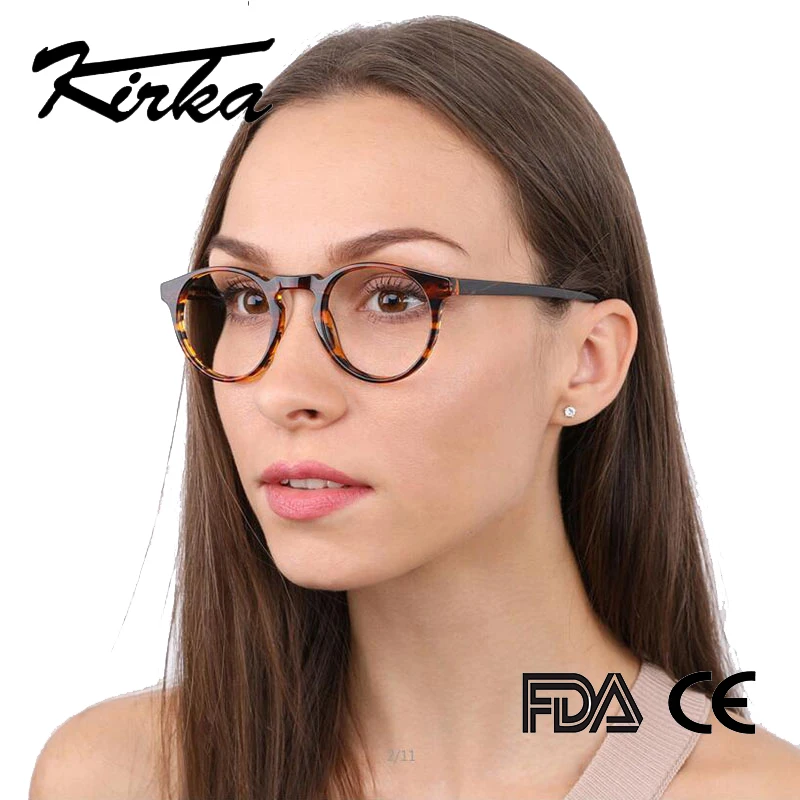 Женская оправа для очков Kirka полная круглые ретро очки чтения прозрачные линзы