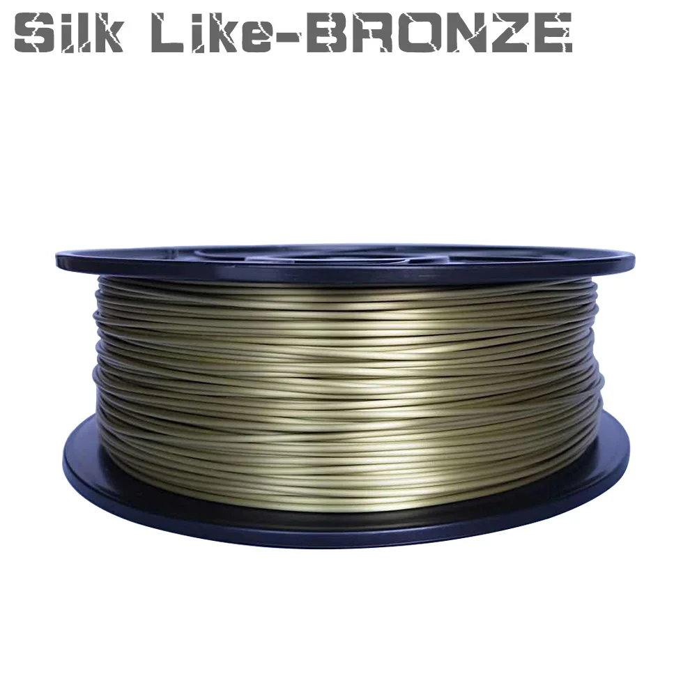 New-Silk-Like-Bronze Нить для 3d принтера CREOZONE 1,75 мм 1 кг PLA ABS Нейлон Дерево TPU PETG Carbon ASA PP PC 3D пластиковая печатная нить из России - Цвет: New-Silk-Like-Bronze
