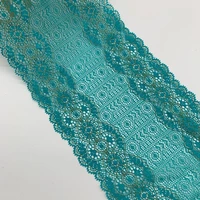 3ylot 14 50cm teal blue with gold lace trim for lingerie skirt hem sewing craft diy apparel fabrics lace garment accessory