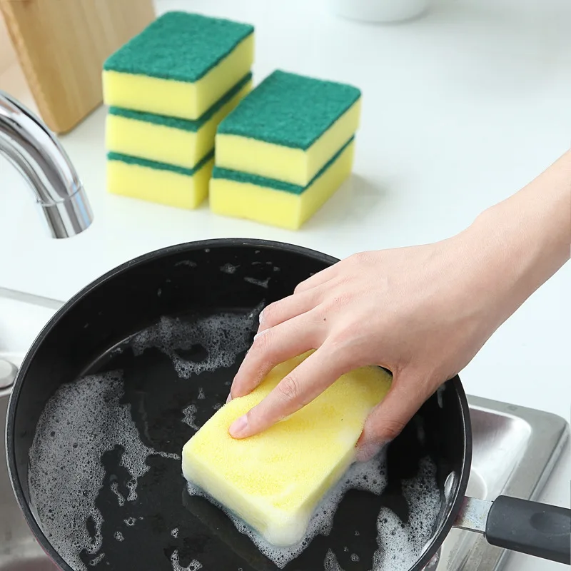 

Square Cleaning Sponge Wipe 5 Pieces, Kitchen Supplies, Decontamination Pot Washing Sponge Block, Dish Brush