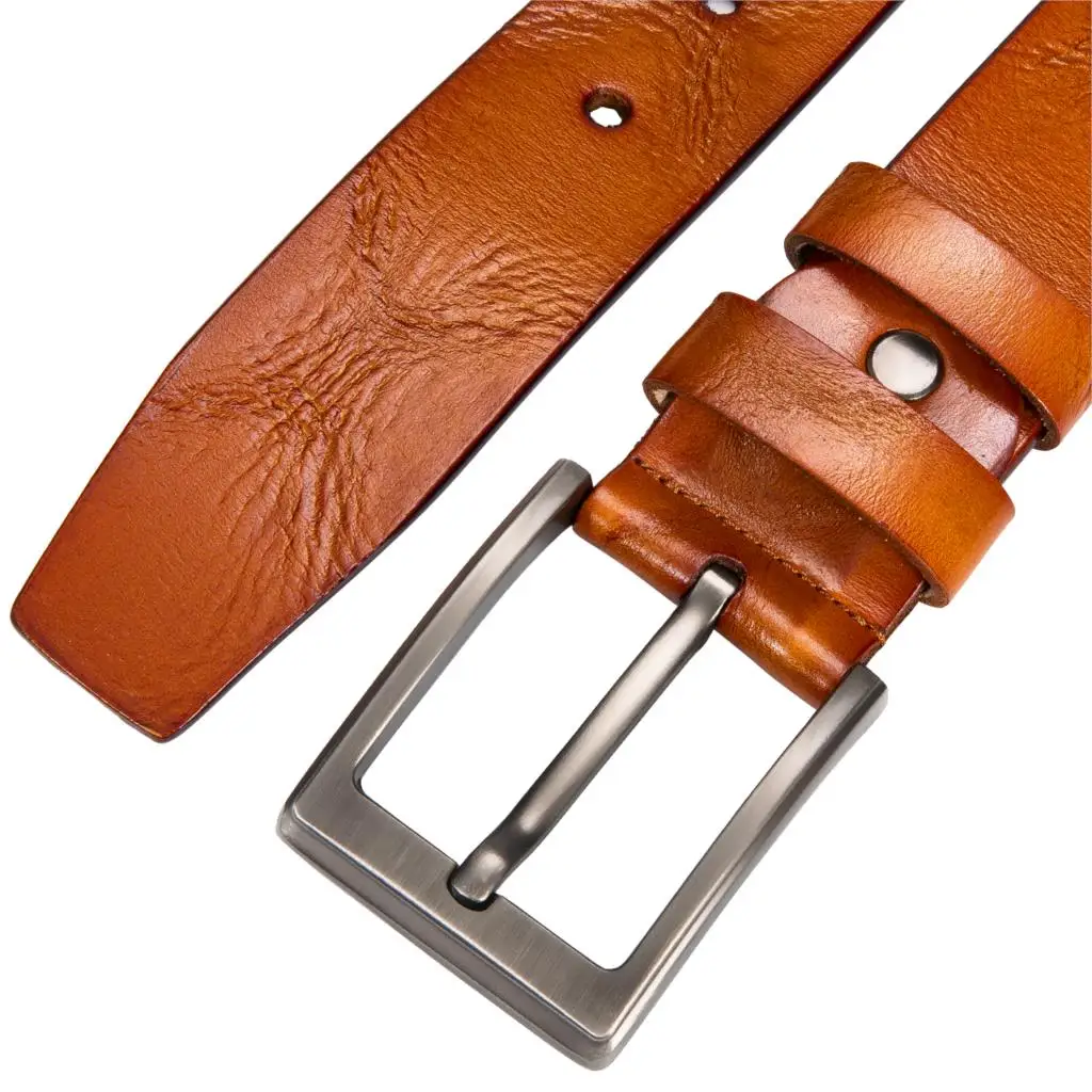 

Мужской кожаный ремень с пряжкой, дизайнерский Повседневный ремень из натуральной кожи, ковбойский модный мужской ремень из воловьей кожи, ...