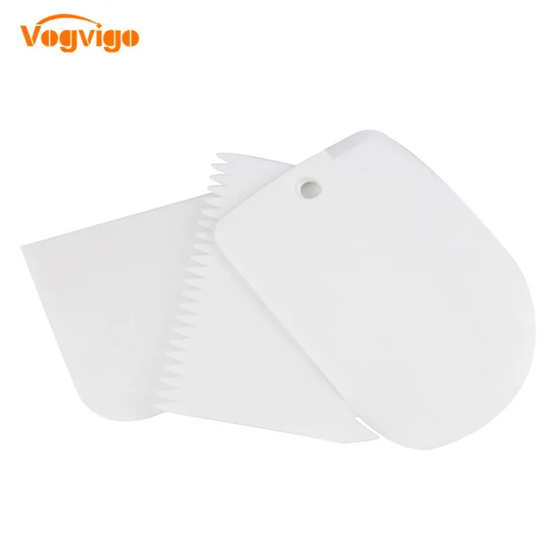 VOGVIGO 3 шт./лот скребок для торта для украшения края кулинарные резаки набор расческа и глазурь Гладкий для хлеба инструмент для теста и помадки