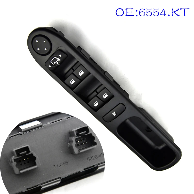 Переключатель Стеклоподъемника для Citroen C3 C4 Peugeot 207 307 407 2000-2014 6554ER