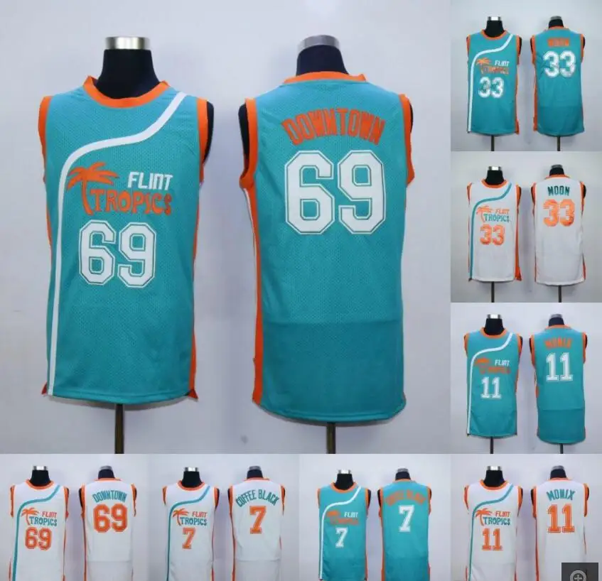 Новинка 2020 баскетбольная майка из фильма Pro Flint Tropics #7 кофейный/черный 69 центр