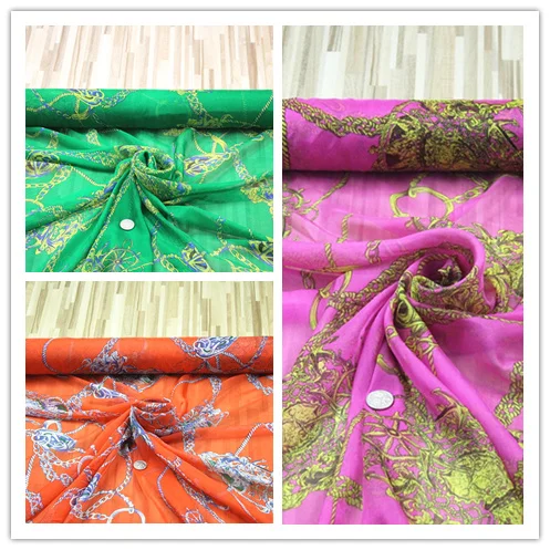 # DD 100% шелковая ткань шифон Цвет: как на картинке ширина: 135 см толщина: 5 6 мм