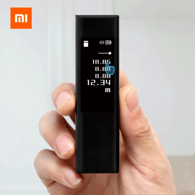 Электронная цифровая линейка Xiaomi DUKA лазерная рулетка дальномер с сенсорным OLED