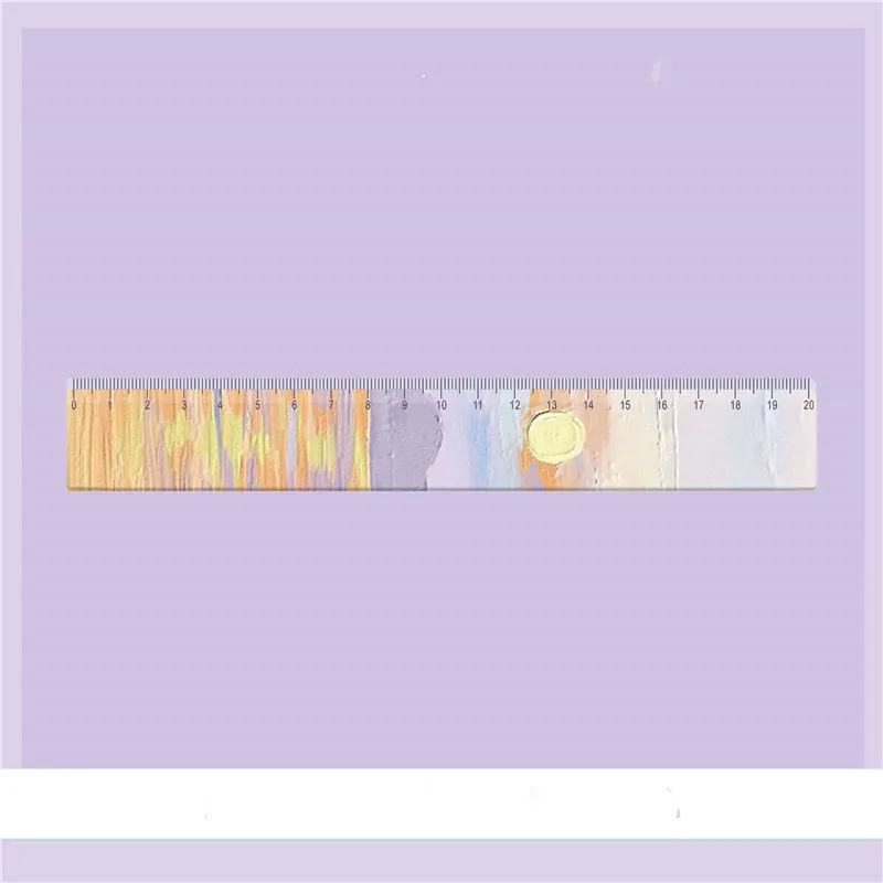 

Cartoon Oil Painting Ruler Sunset Setting Sun Straight Rulers Kawaii Accessories Office School Supplies Student Drafting Supply