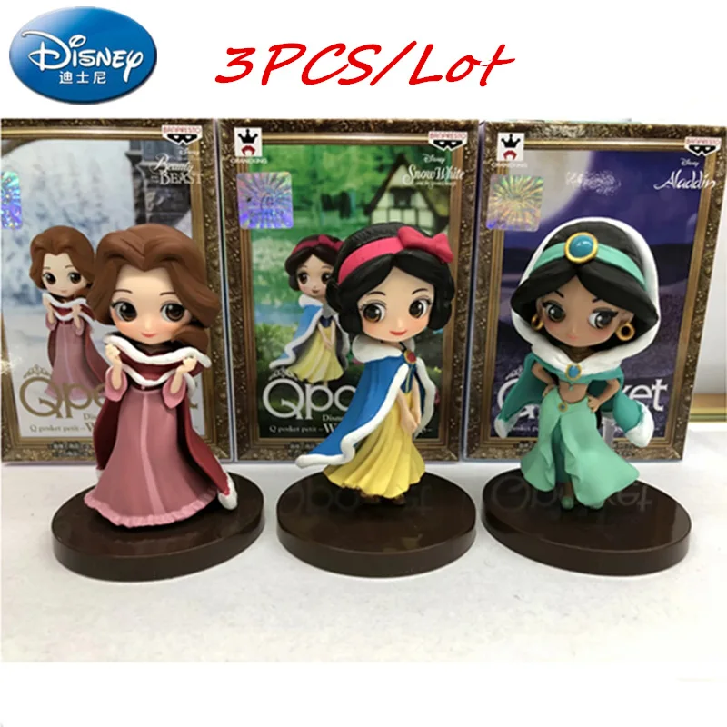 3 шт. Дисней Q версия Принцесса Белоснежка Жасмин Аврора изысканные украшения