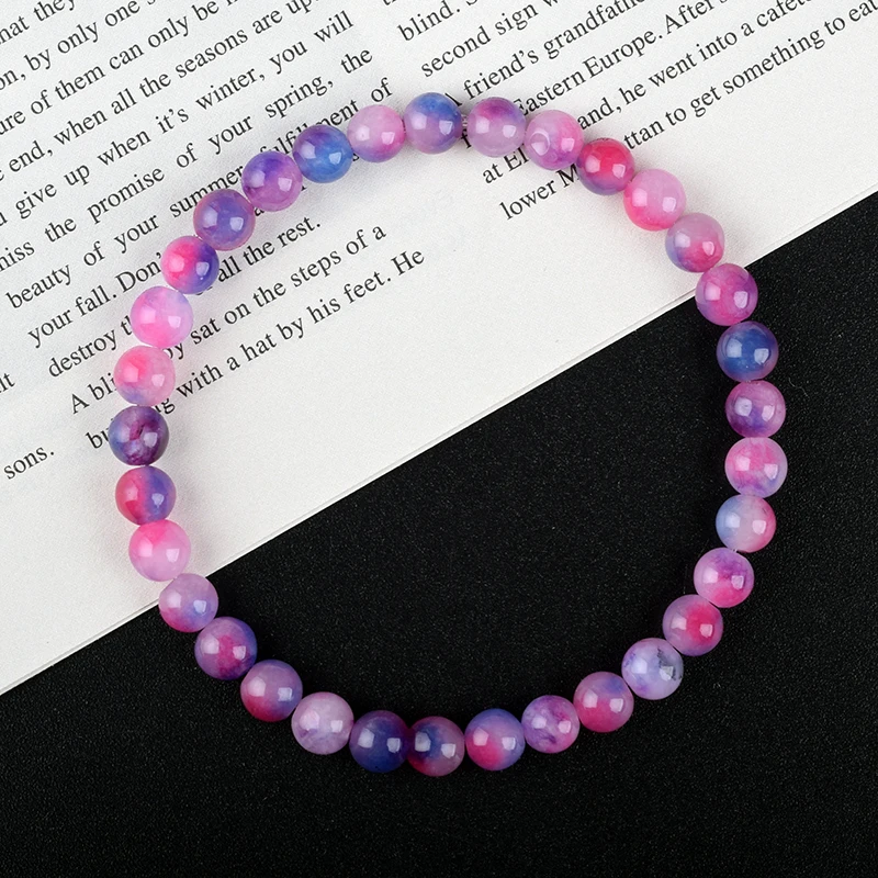 

Colorful Elastic Quartz Luxury Women Bracelet on Hand Couple Emo Healing Jewelry Yoga Blance Bracelet Homme Gift for Men Pulsera