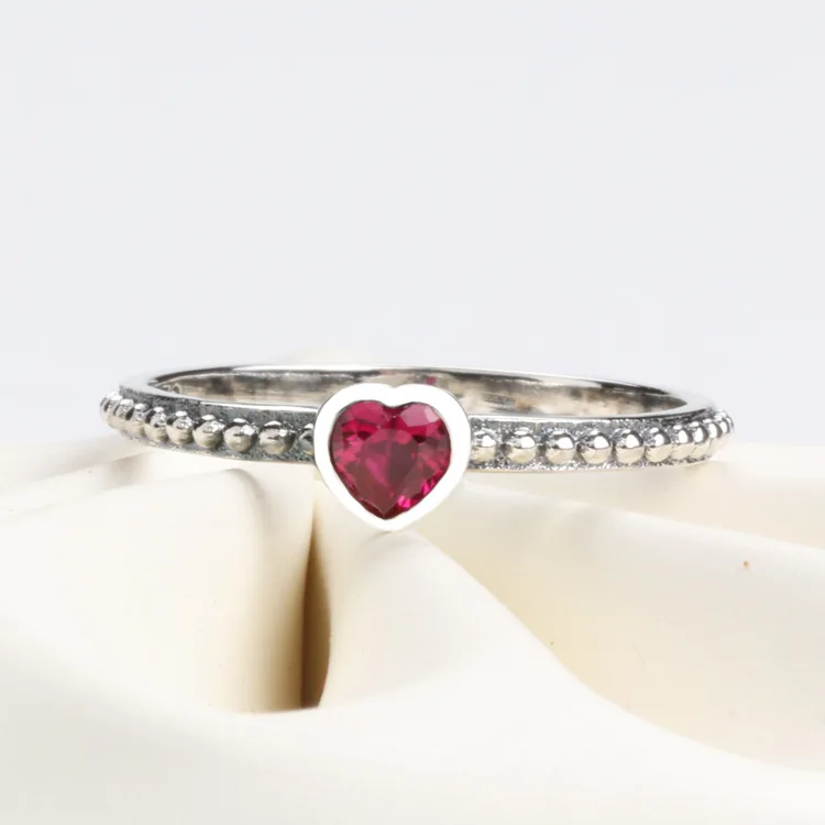 

100% 925 Sterling Silver Pan Ring New Heart-shaped Classic Love Ring For Women Wedding Party Gift Fashion Jewelry