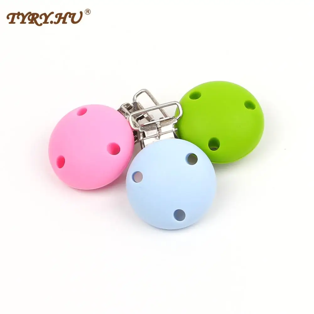 TYRY.HU 20 шт./лот круглый зажим для соски силиконовый детской пустышки прорезывания