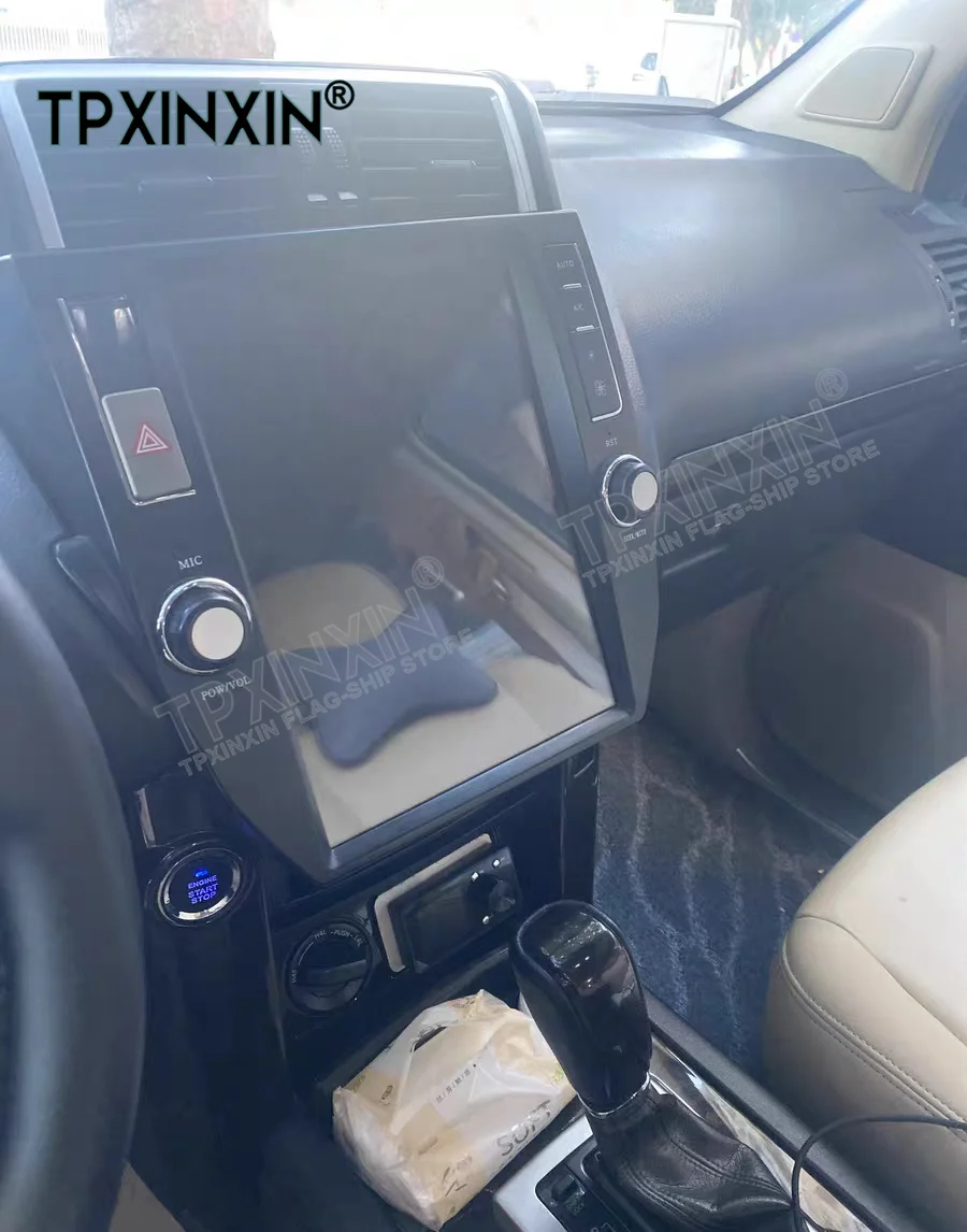 Тесла Радио 2 Din Android 12 Автомобильный мультимедийный видеоплеер Carplay для Toyota Prado 150 2010 - 2013 GPS Навигация Стерео Приемник