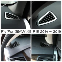 auto dashboard air condition outlet decor cover trim 2pcs accessories interior refit kit fit for bmw x5 f15 2014 2019