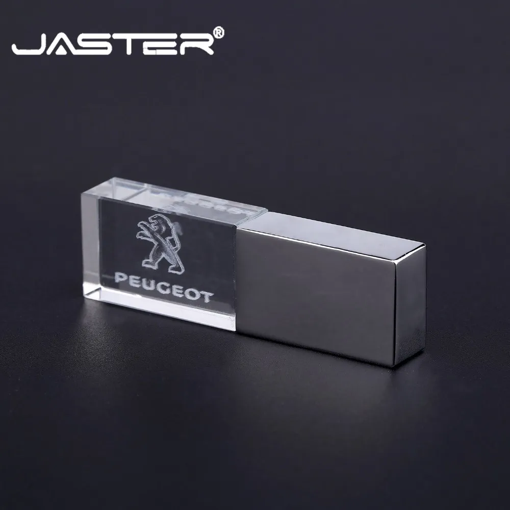 JASTER Peugeot crystal metal USB флешка Флешка 4 ГБ 8 16 32 64 Гб 128 Внешняя карта памяти u диск|USB