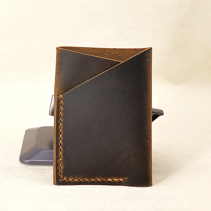 Держатель для кредитных карт ручной работы из натуральной кожи чехол банковских