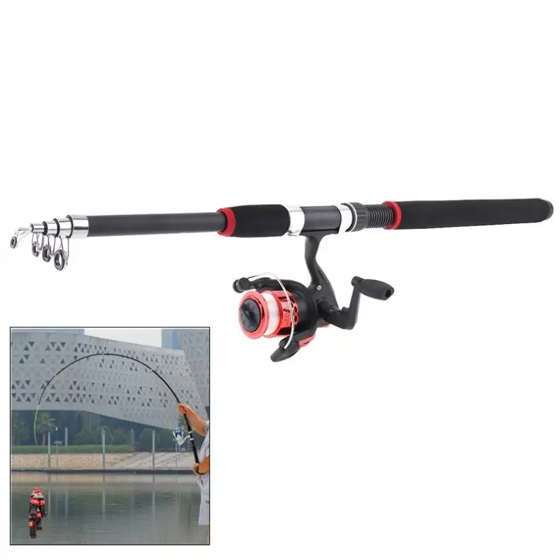2.7m Fishing Rod Spinning Reel with Line Lures Hooks Float Beads Bell Lead Combo Tools Accessories Set | Спорт и развлечения