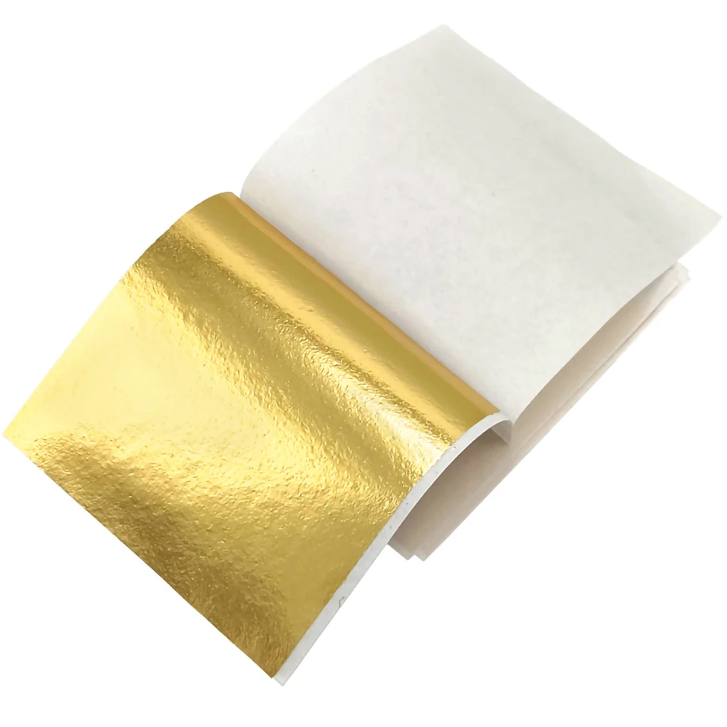 

9x9cm 100 Sheets Practical Shiny Gold Leaf For Gilding Funiture Lines Wall Crafts Handicrafts Gilding Decoration Foil Paper