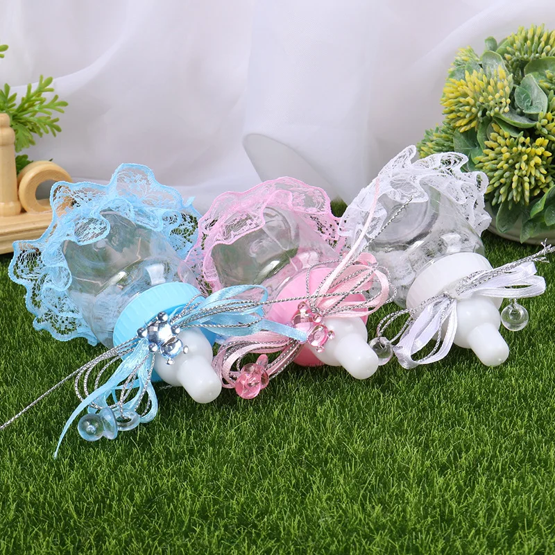 12pcs Baby Shower Candy Box Bottle With Bear Decor Birthday Party Favours Christmas Gift Wedding Decoration Sweet - купить по