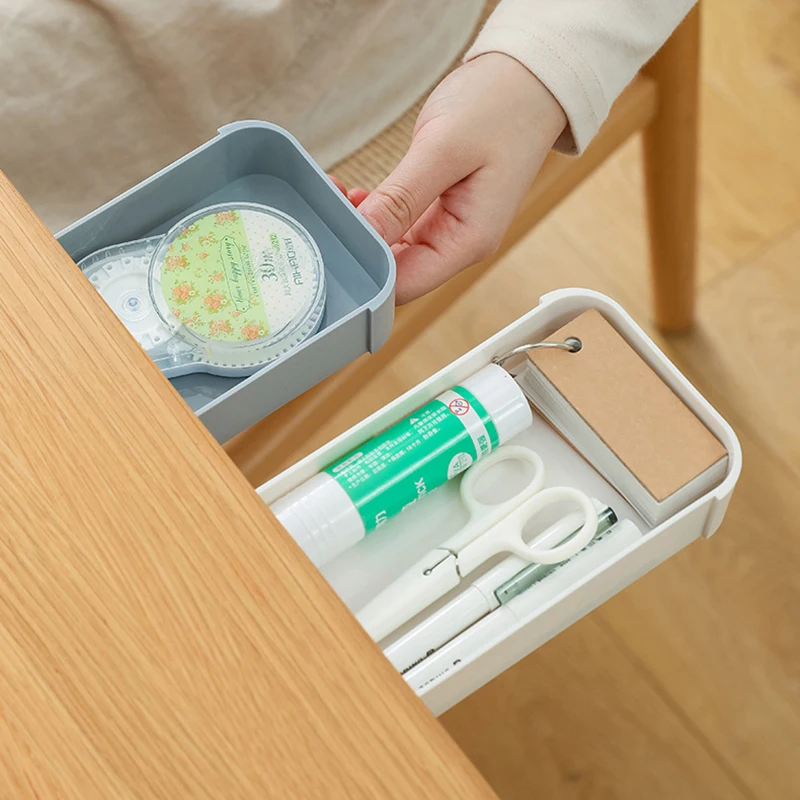 Горячая коробка для хранения канцтоваров органайзер невидимый под столом