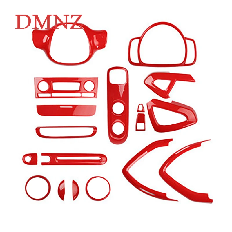 

Car Decoration Cover Red Interior Trim Protection Shell Car Styling Accessories For Mercedes Smart 451Fortwo Interior decoration