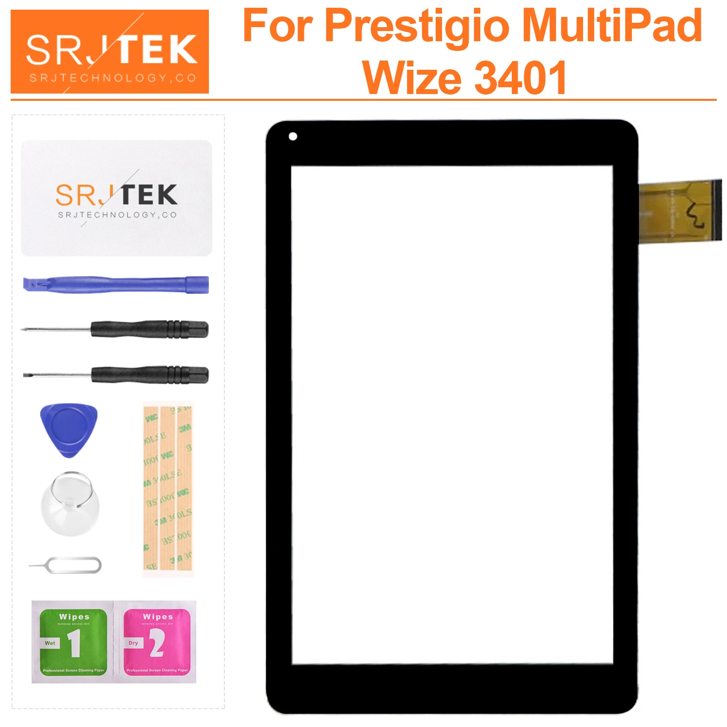 

For Prestigio MultiPad Wize 3401 3G Tablet PC External Capacitive Touch Screen Digitizer Assembly Replacement Outer Sensor Panel