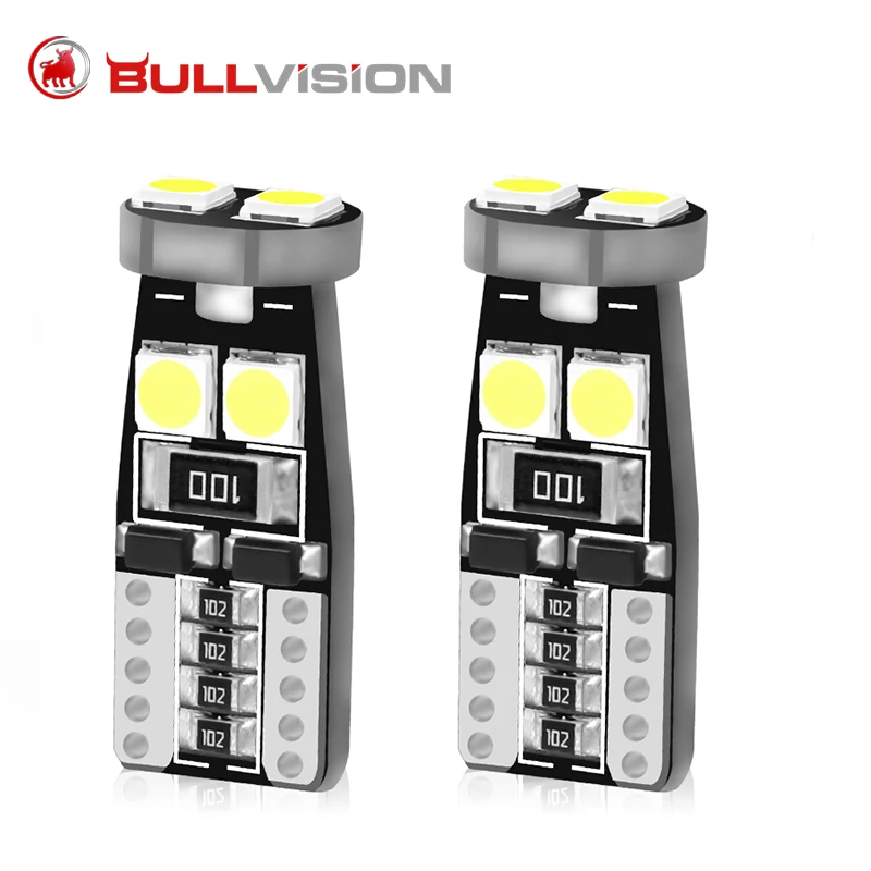 

2PCS T10 W5W LED Signal Lamps 3030 SMD Chips 168 194 Interior Reading Light Day Running Light Tail Bulb Brake Lights White Color