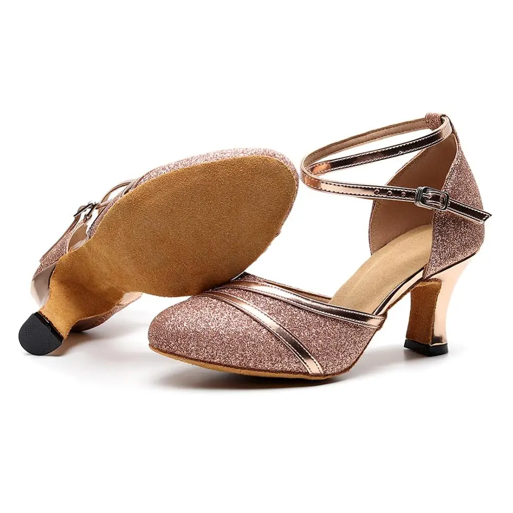 Женские вечерние танцевальные туфли DKZSYIM атласные тканевые с блестками и мягкой