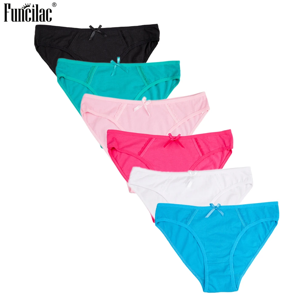 FUNCILAC/Хлопковые женские сексуальные кружевные трусики нижнее белье брюки для