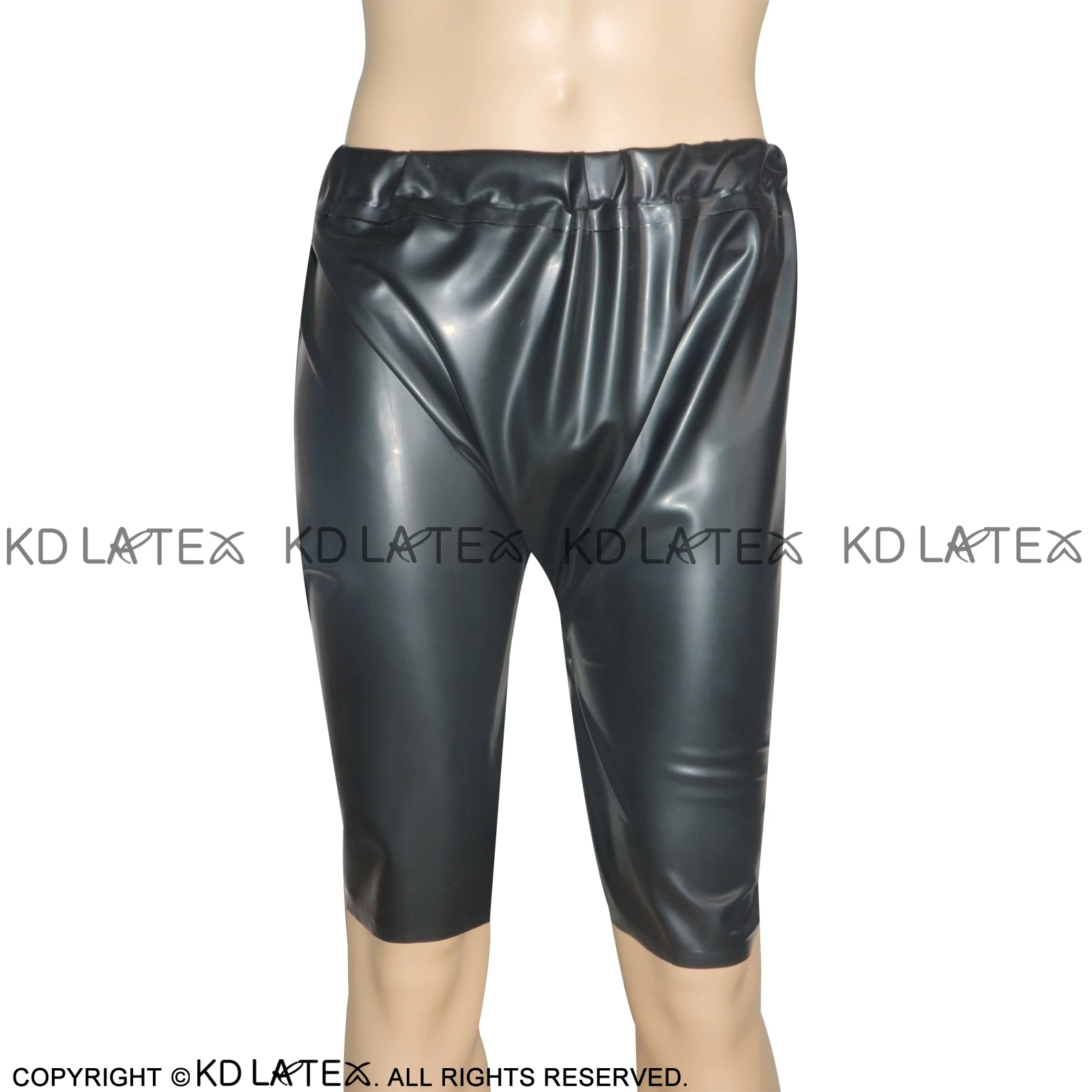 Черные сексуальные латексные длинные шорты боксеры с эластичной резинкой|briefs