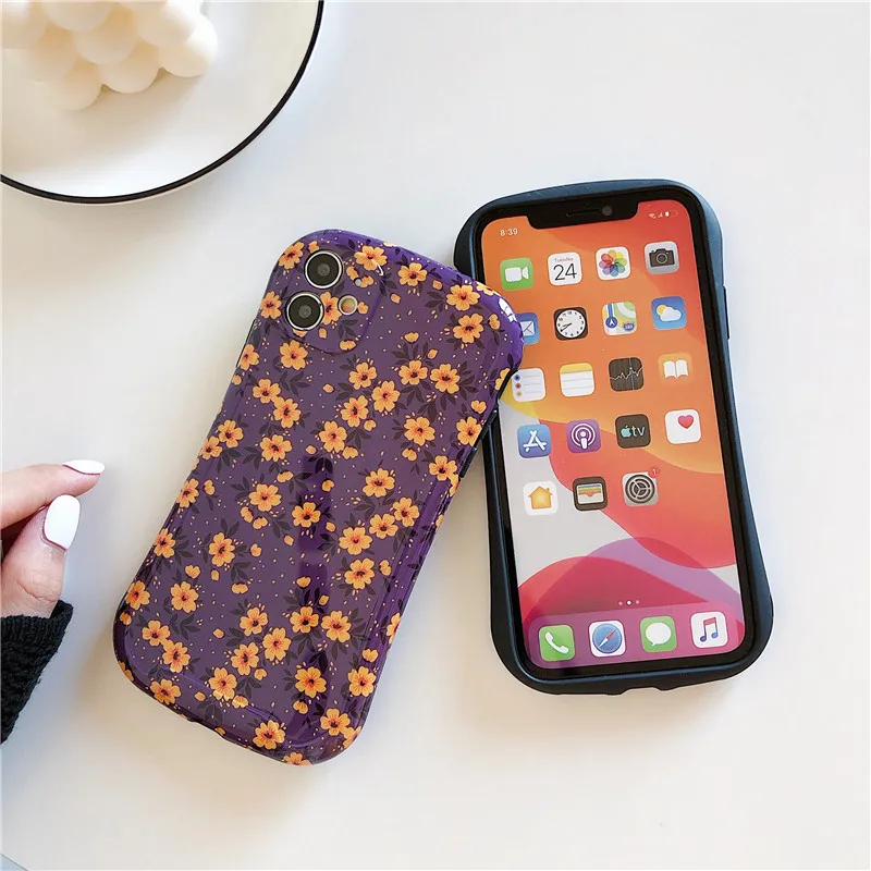 

Retro Flowers Case Funda For iphone 11 Pro Max 7 8 plus X XR XS Max SE 2020 Back Cover Capa Fashion Luxury Soft Cute Phone Cases