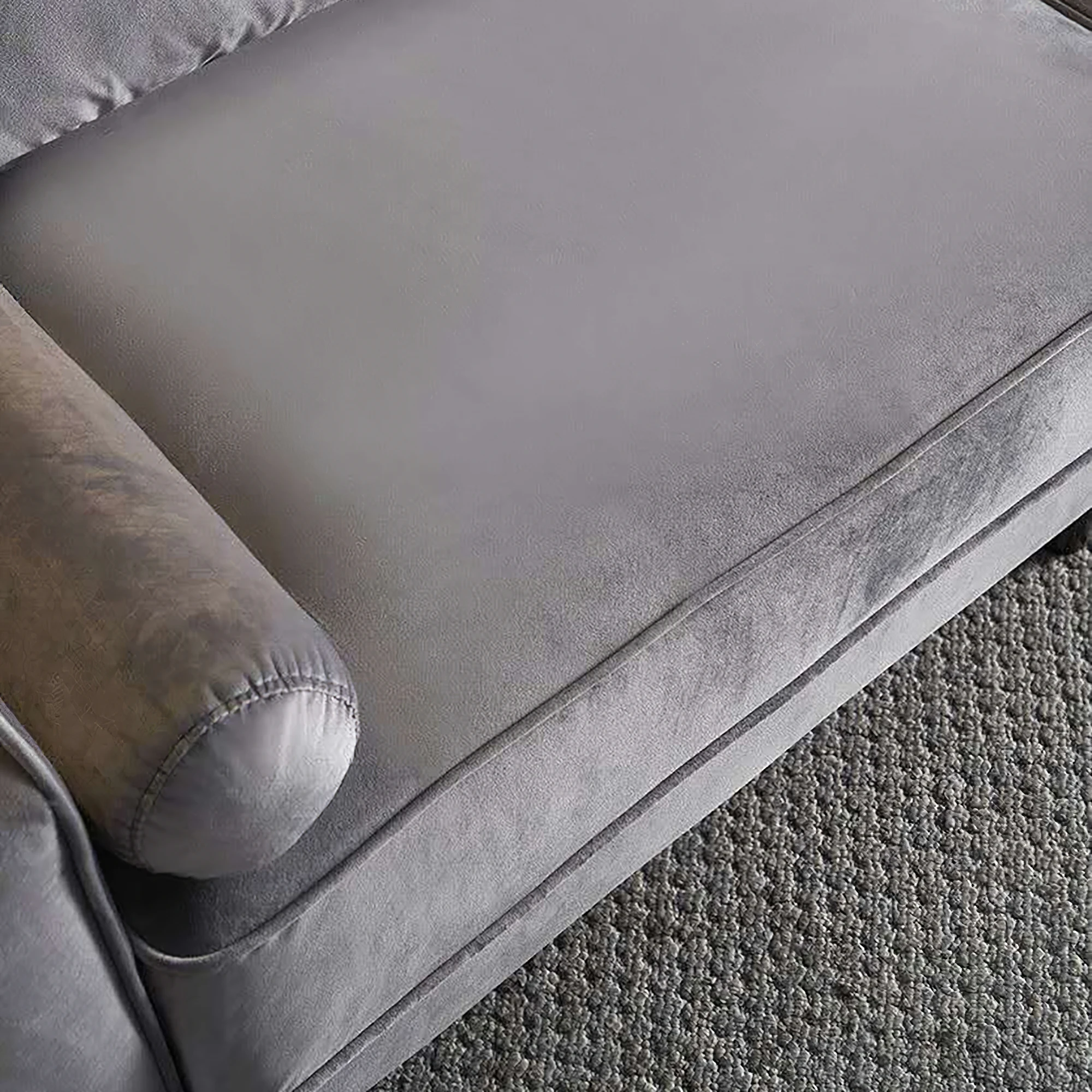 

Nordic Simple Cloth Art Flannelette Sofa 2-Seats Solid Wood Frame Beige/Gray Living Room Indoor Furniture Dropshipping #