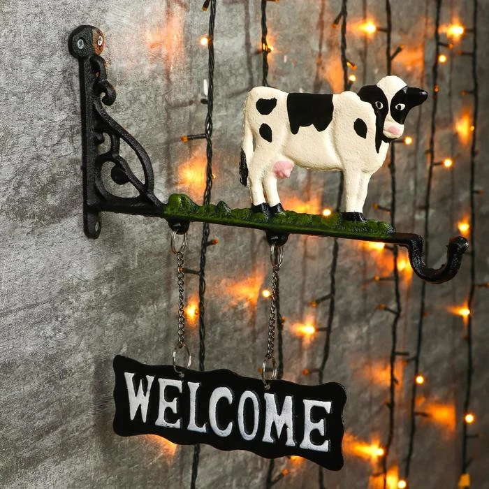 Колокол сувенирный металл &quotПятнистая корова&quot 24х28х9 8 см 5034688|Звенящий