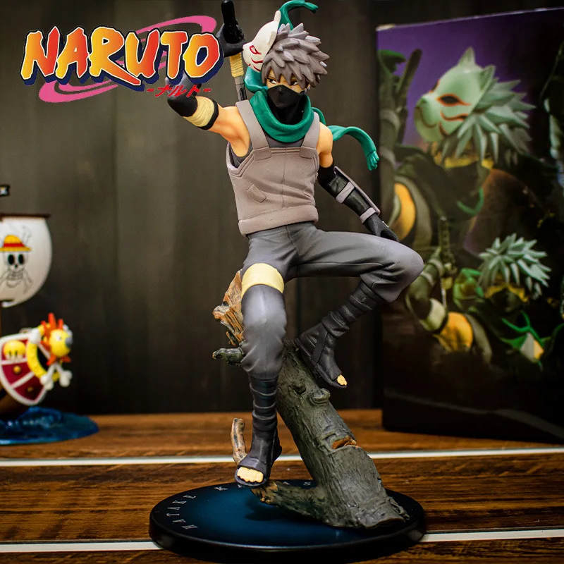 

Anime Figure Naruto Shippuuden Running Rae Cut Kakashi Anbe The Teacher of Naruto 25cm Model Action Figure Dolls Children Toy