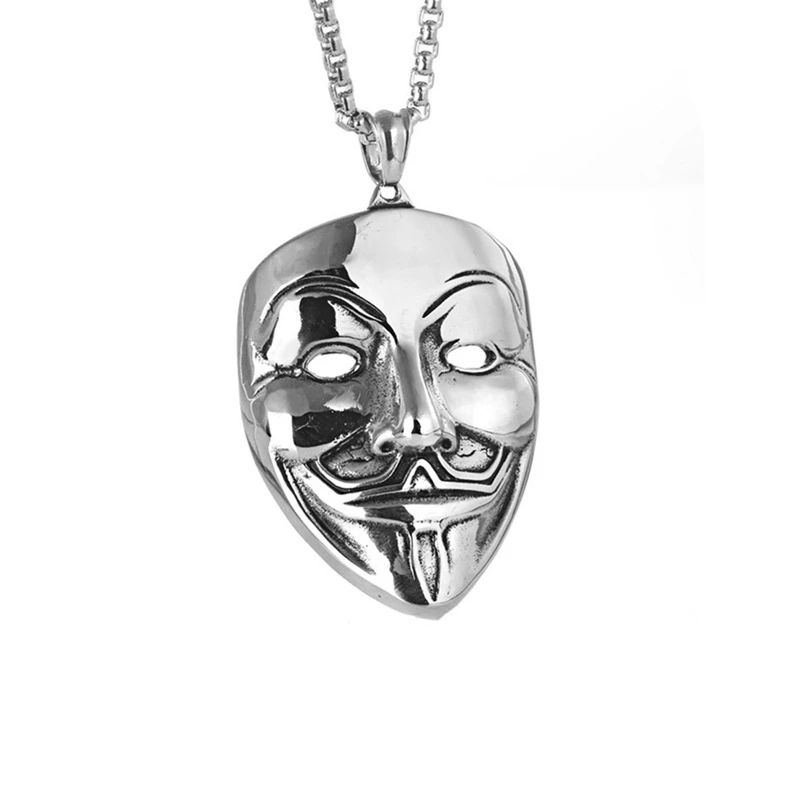 EyeYoYo V for Vendetta» кулон с изображением из фильма Характер маска ожерелье с подвеской в виде головы Цепочки и ожерелья Мужская подвеска в стиле хип-хоп маска клоуна Цепочки и ожерелья (art.: 3920b1dbff4e9) - 3920b1dbff4e9