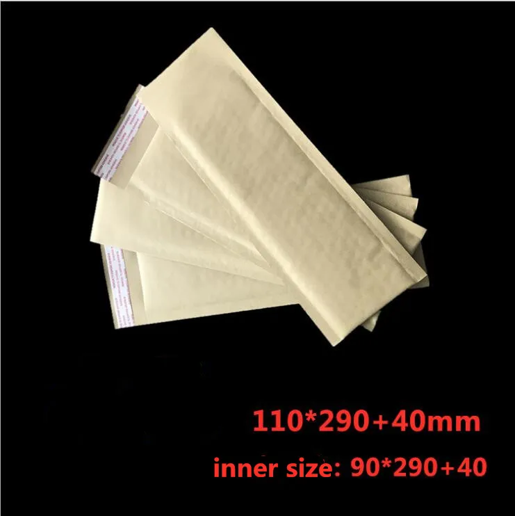 

20pcs Long Size Yellow Kraft Shipping Envelope with Bubble Long Bubble Mailers Padded Envelopes Shockproof Mail Packaging11x29mc