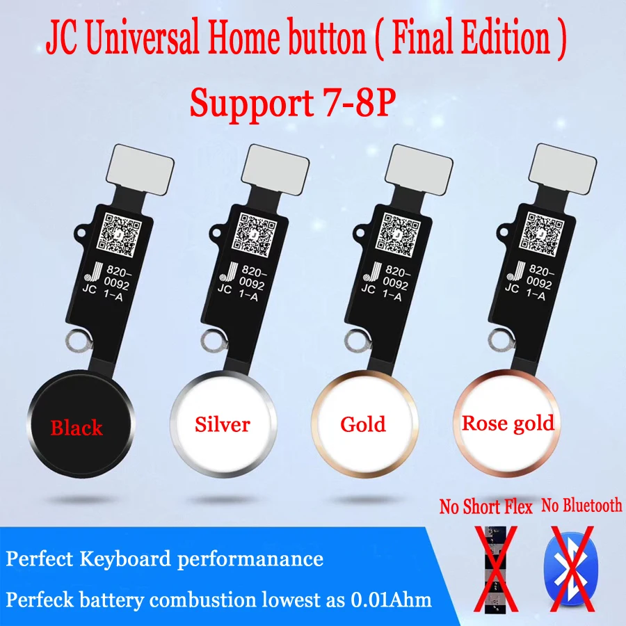 

JC Universal Home Button Flex For iPhone 7 7 plus 7P 8 8 plus 8p Return Back Home Button Return Solution Fix fingerprint problem