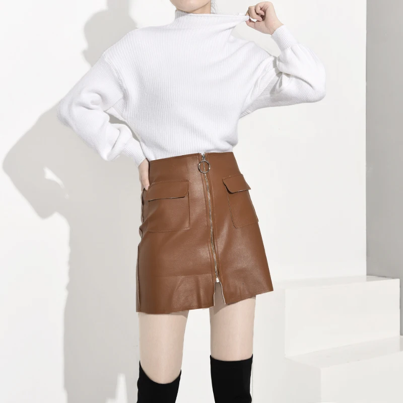 LANMREM 2019 новинка осень и зима водолазка рукав-фонарик вязанный Толстый Пуловер