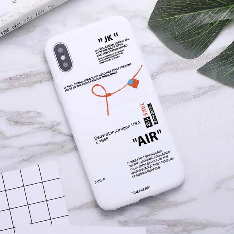 

Hot Off Street sport Trend Brand Phone Case for iPhone 11 Pro Max X XR XS 8 7 6s Plus Candy white Silicone Cases