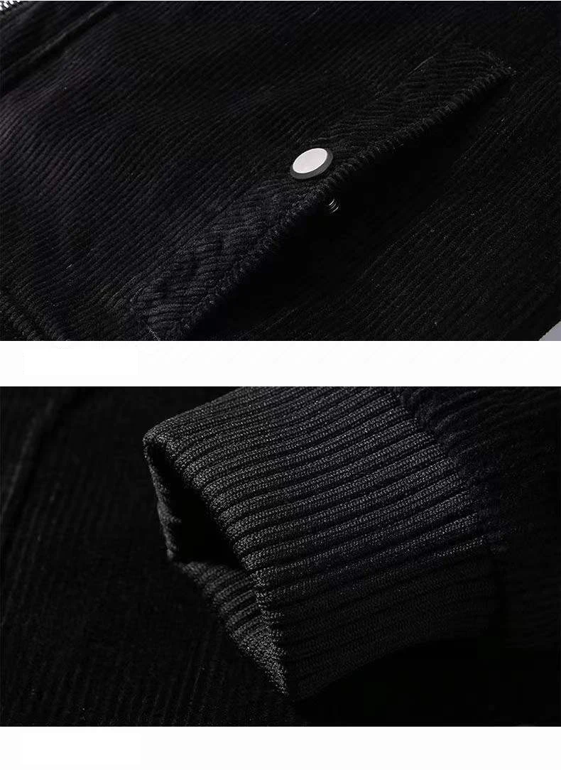 2021 New Winter Men's Corduroy Cotton Clothes Jacket Coat Plus Velvet Padded Warm Man Jacket Middle-aged Elderly Cotton Clothes