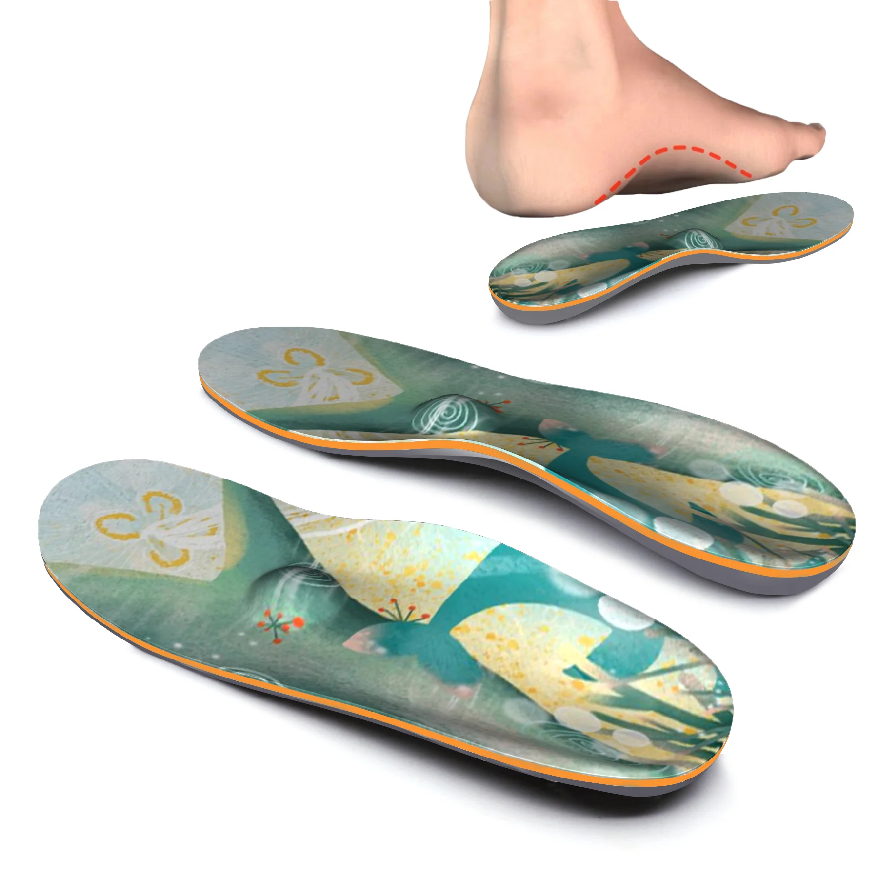 

IFITNA High Arch Support Insole, High Stretch Cotton, Ease Foot Fatigue, Orthopedics, Animation Style