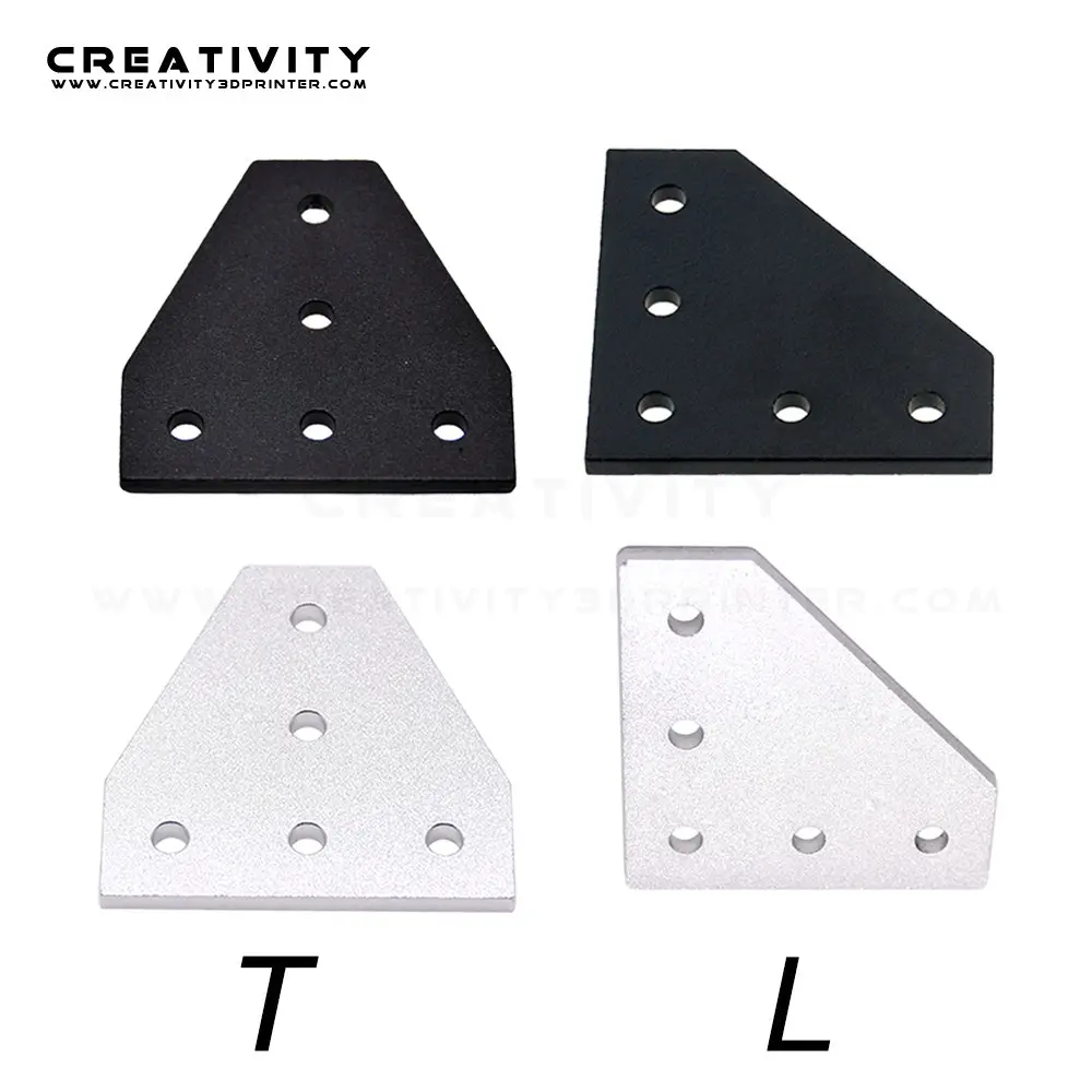 2 шт./лот 5 отверстий черная/Серебряная пластина для соединения угловой кронштейн