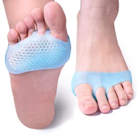 2pcs bule sofe forefoot pads silicone ball of foot cushion for prevent foot corn callus blisters foot pain relief c1695