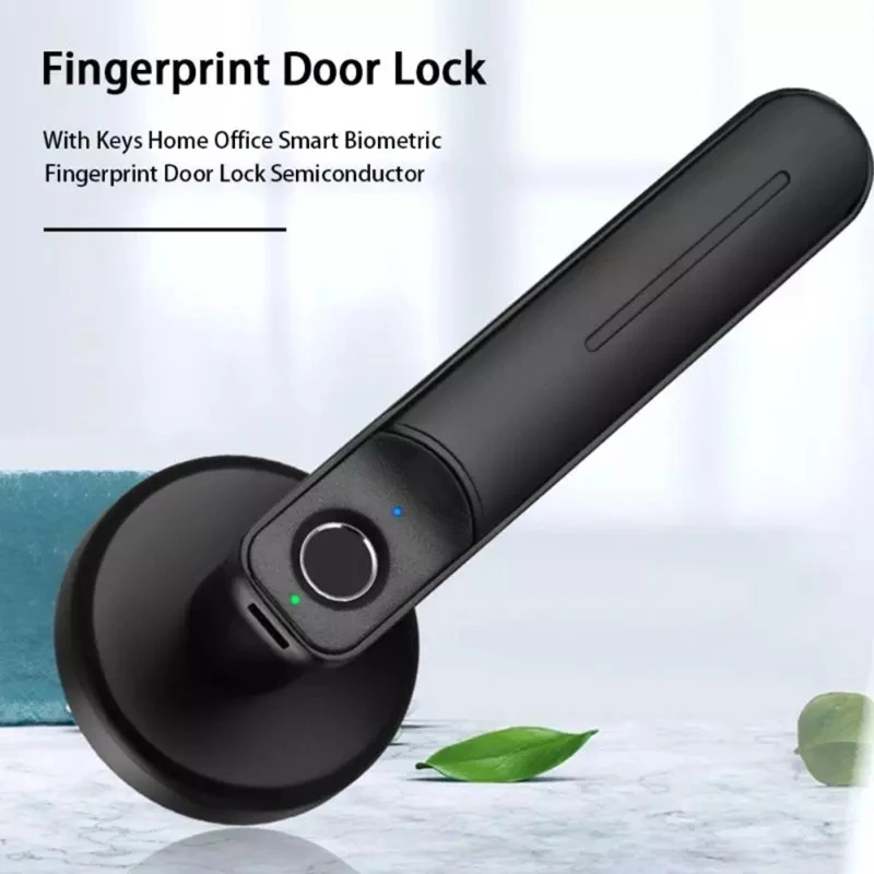

2021 New With Keys Home Office Smart Biometric Fingerprint Door Lock Semiconductor